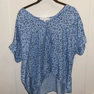 Karlie Blue Leopard Top